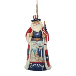 American Santa Ornament