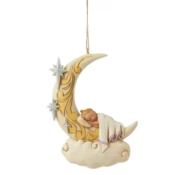 Baby Sleeping On Moon Ornament