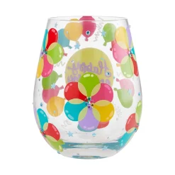 Balloons Stemless Wine Glass