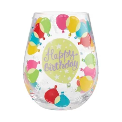 Balloons Stemless Wine Glass