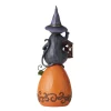 Black Cat/Lited Pumpkin Statue