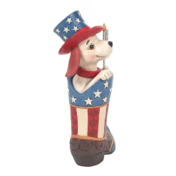 Boot With Dog Holding Flag Fig