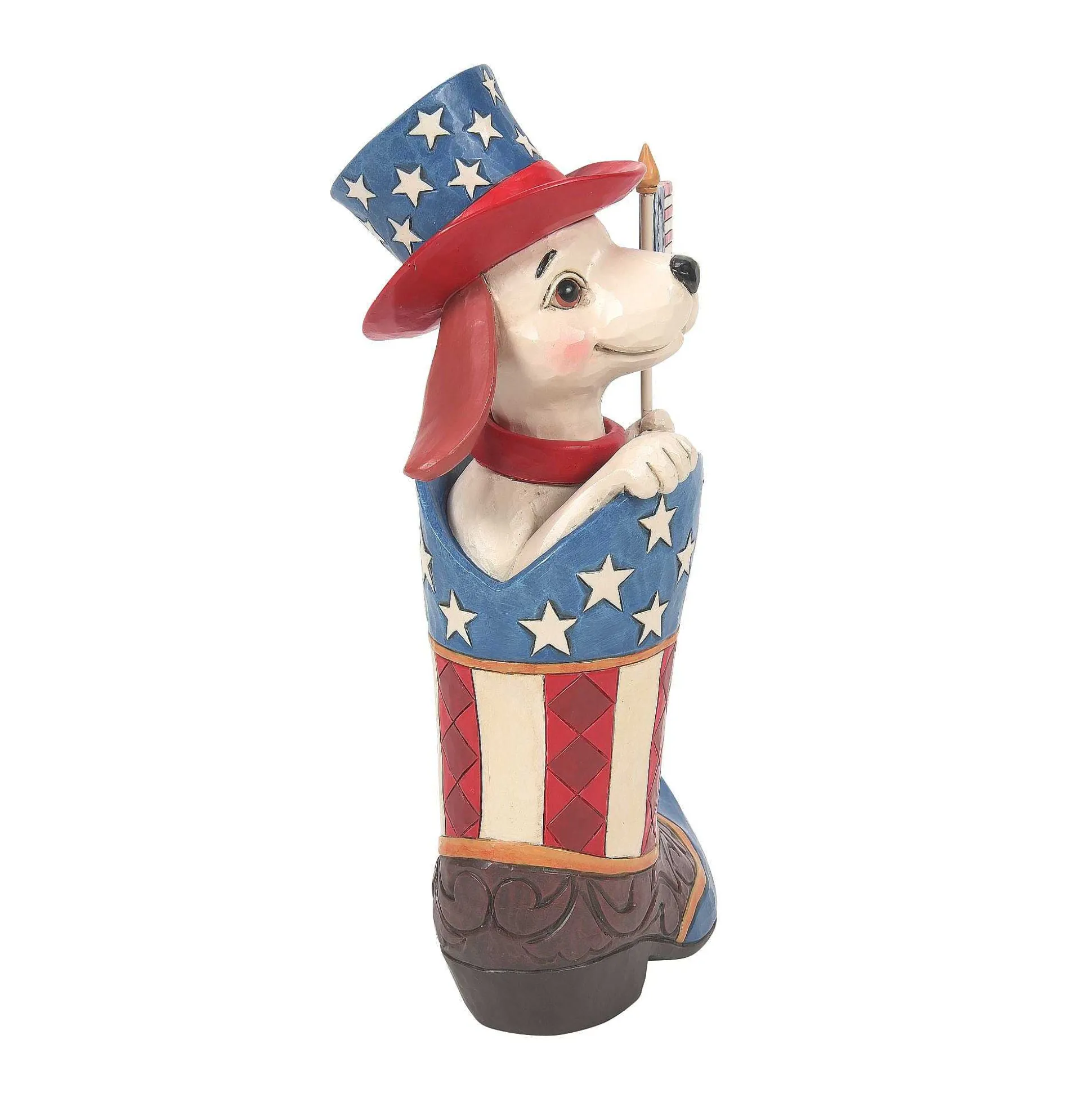 Boot With Dog Holding Flag Fig