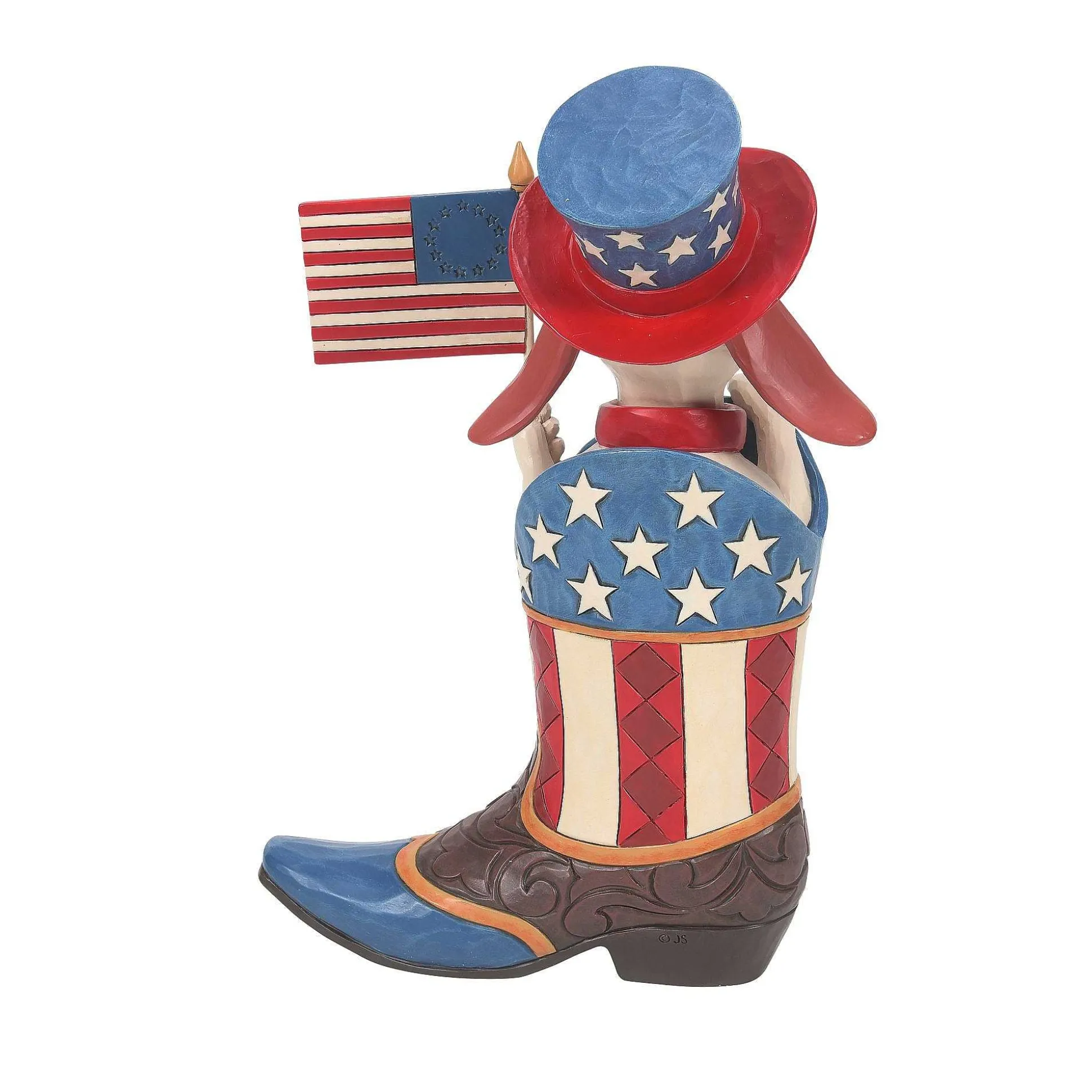Boot With Dog Holding Flag Fig