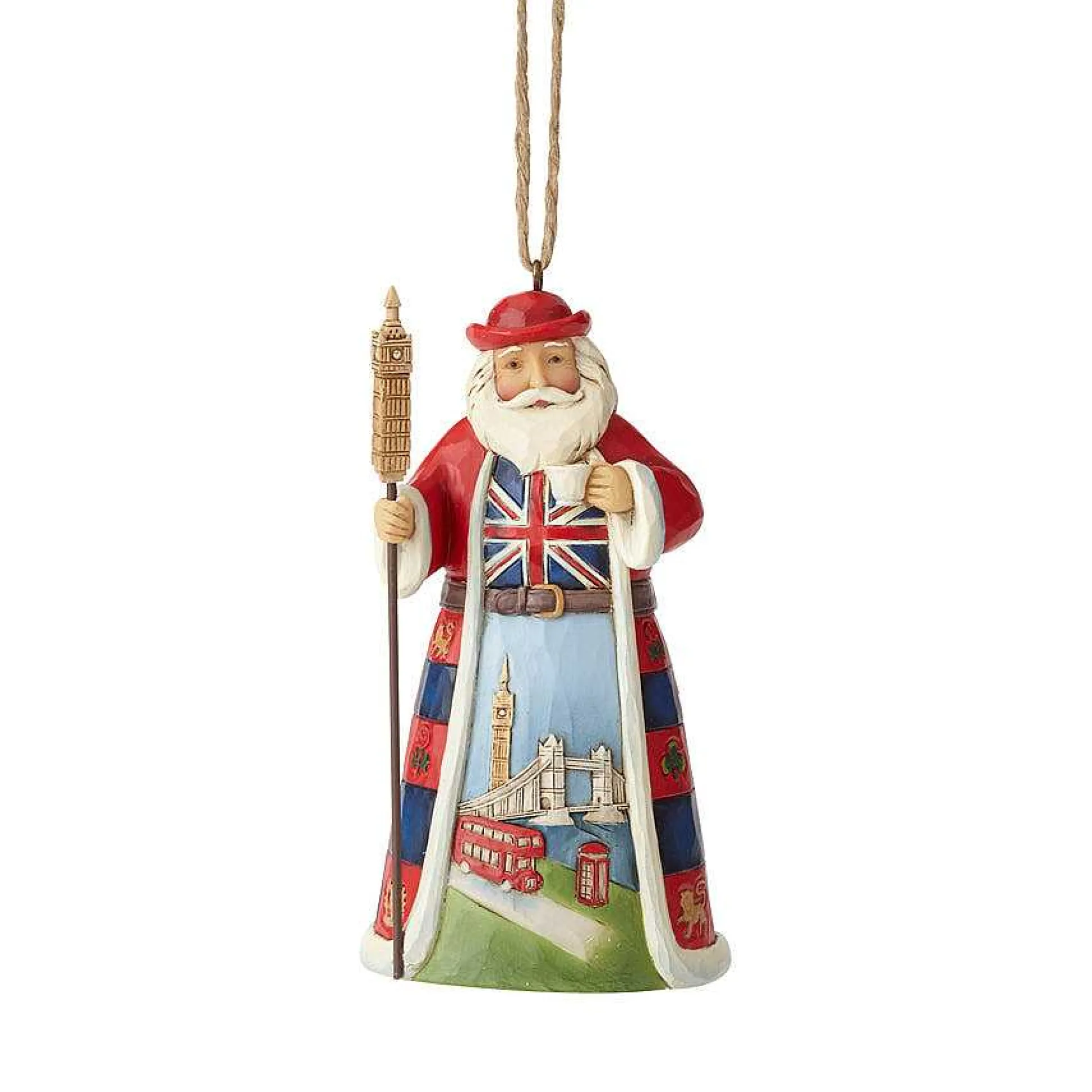 British Santa Ornament