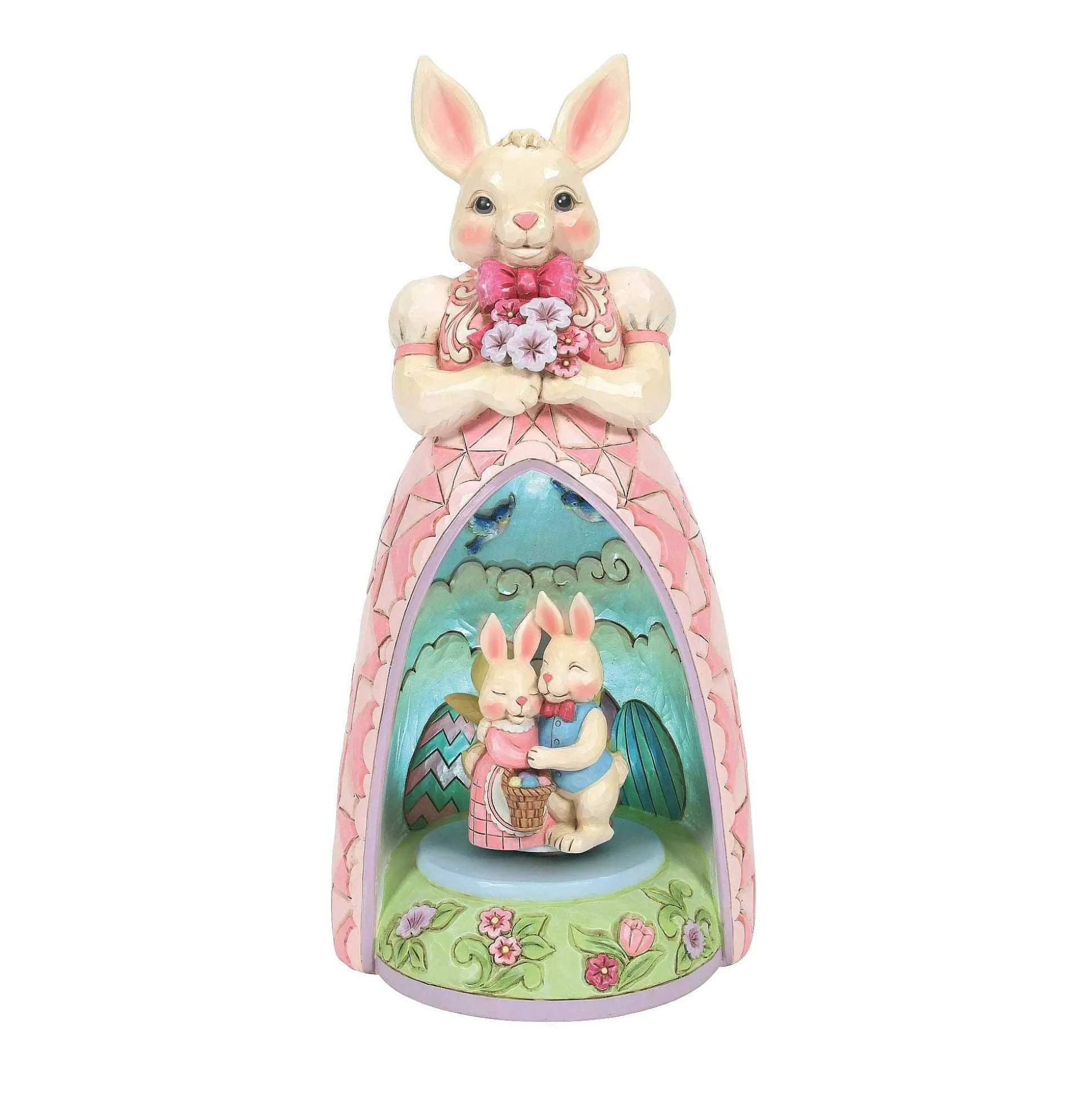 Bunny Lighted Rotating Scene