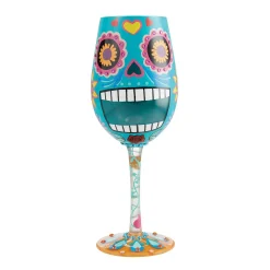 Calavera Sugar Skull Glass