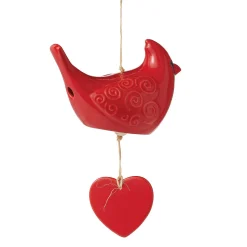 Cardinal Ceramic Windchime
