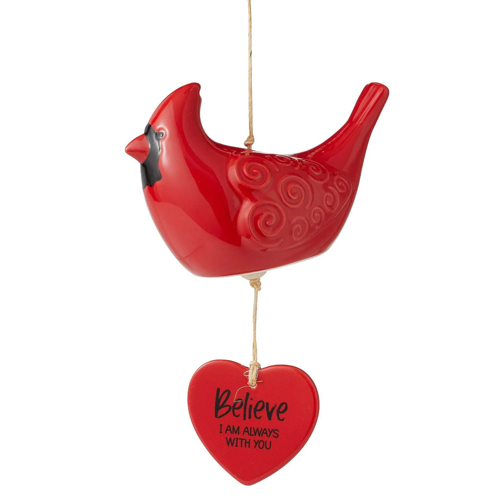 Cardinal Ceramic Windchime