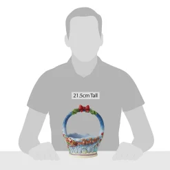 Christmas Basket With Scene