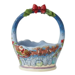 Christmas Basket With Scene