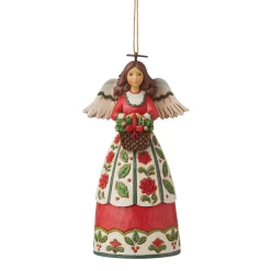 Christmas Floral Angel Orn