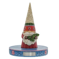 Christmas Gnome Holding Holly