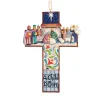 Cross Nativity Scene Ornament