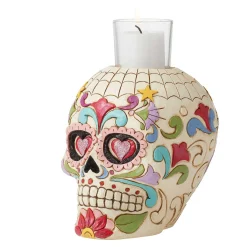 Day Of Dead Skull Candleholder