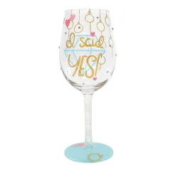I Said Yes Wine Glass