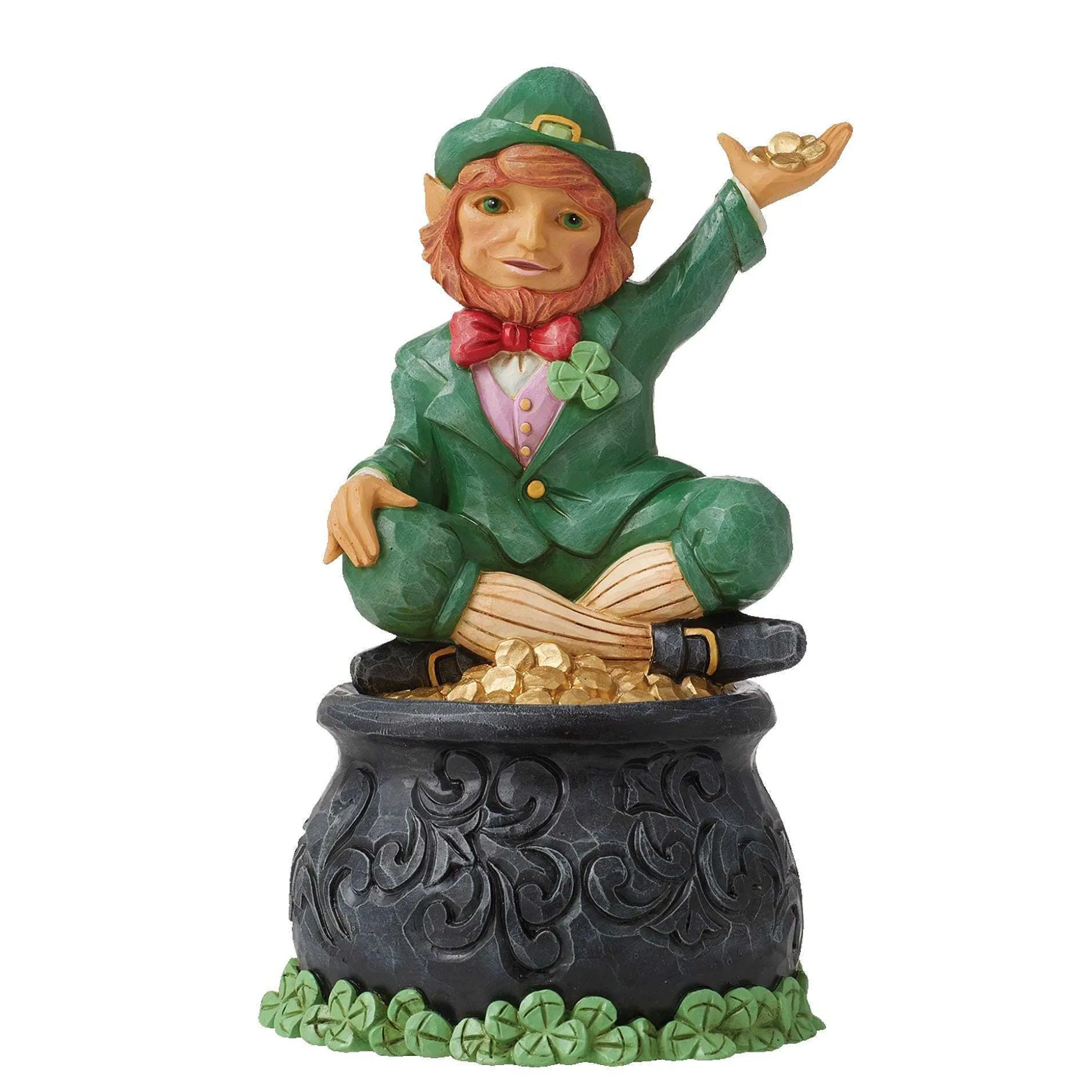 Leprechaun On Pot Of Gold