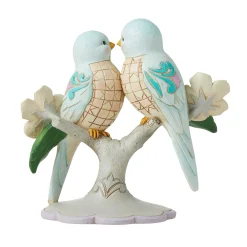 Lovebirds On Floral Branches
