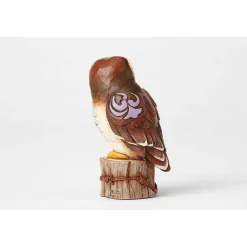 Mini Owl On Tree Stump