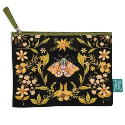 Moth (Black) Zip Pouch (Med)