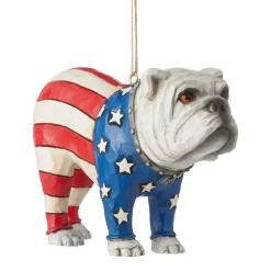 Patriotic Bulldog Ornament