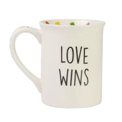 Rainbow Glitter Heart Mug