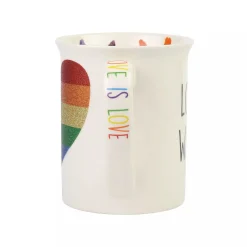 Rainbow Glitter Heart Mug