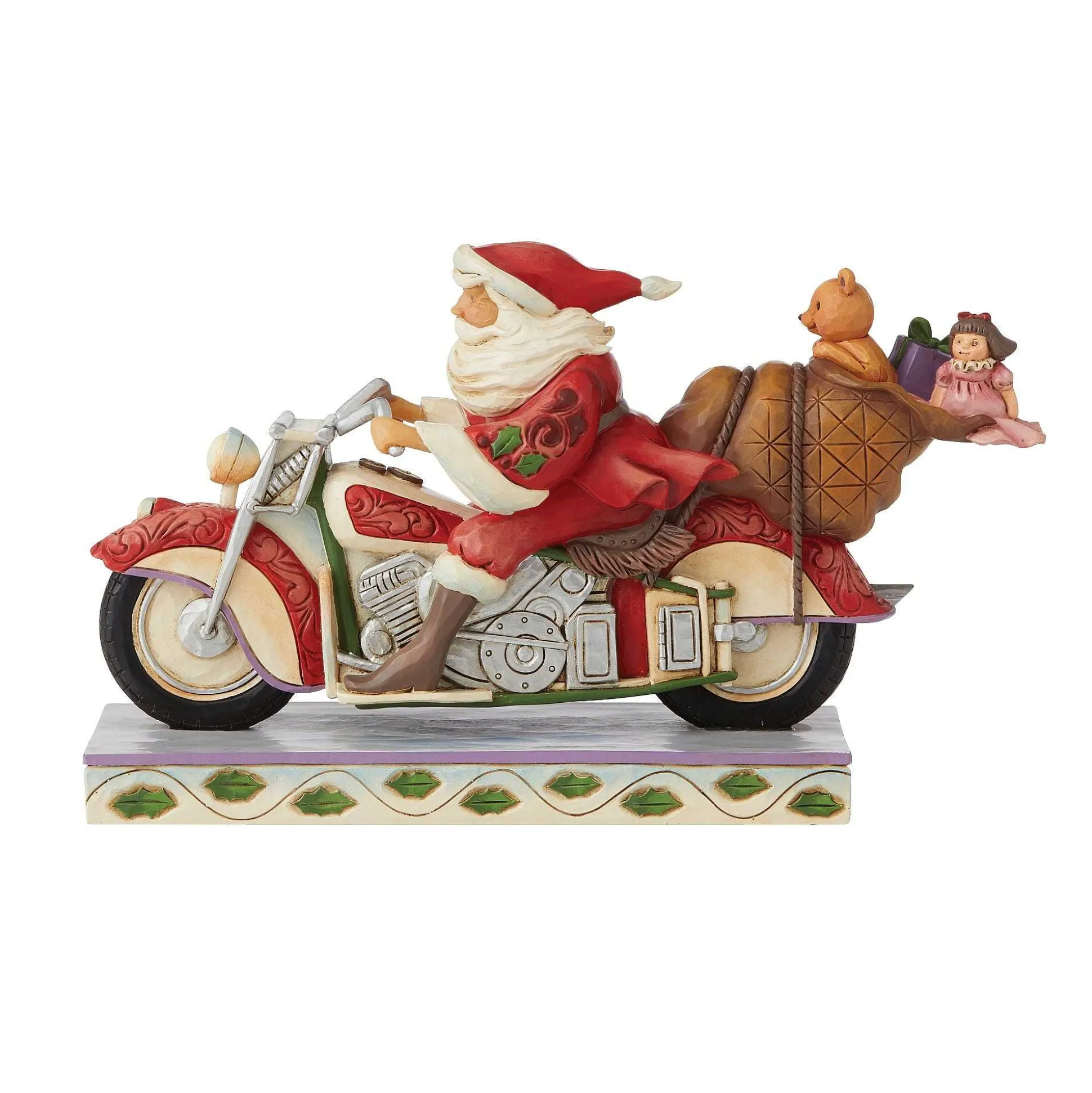 Santa Riding Motorcycle