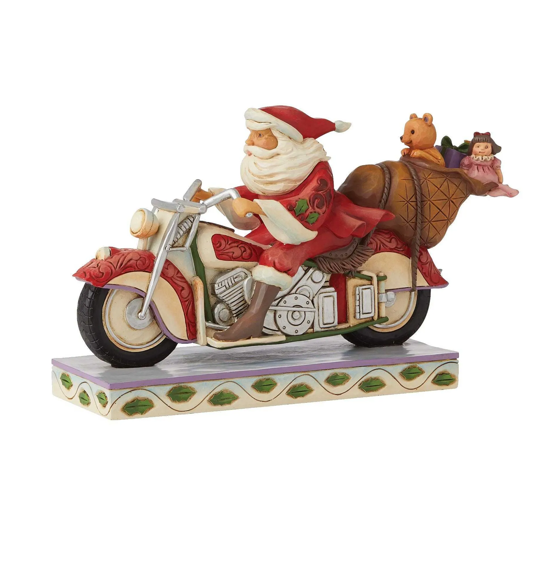 Santa Riding Motorcycle