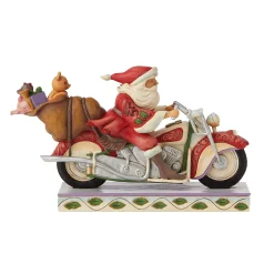 Santa Riding Motorcycle