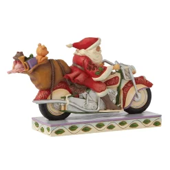 Santa Riding Motorcycle