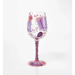 21St Birthday Wine Glass