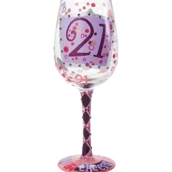 21St Birthday Wine Glass