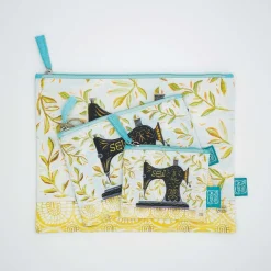 Vintage Stitch Zip Pouch Small