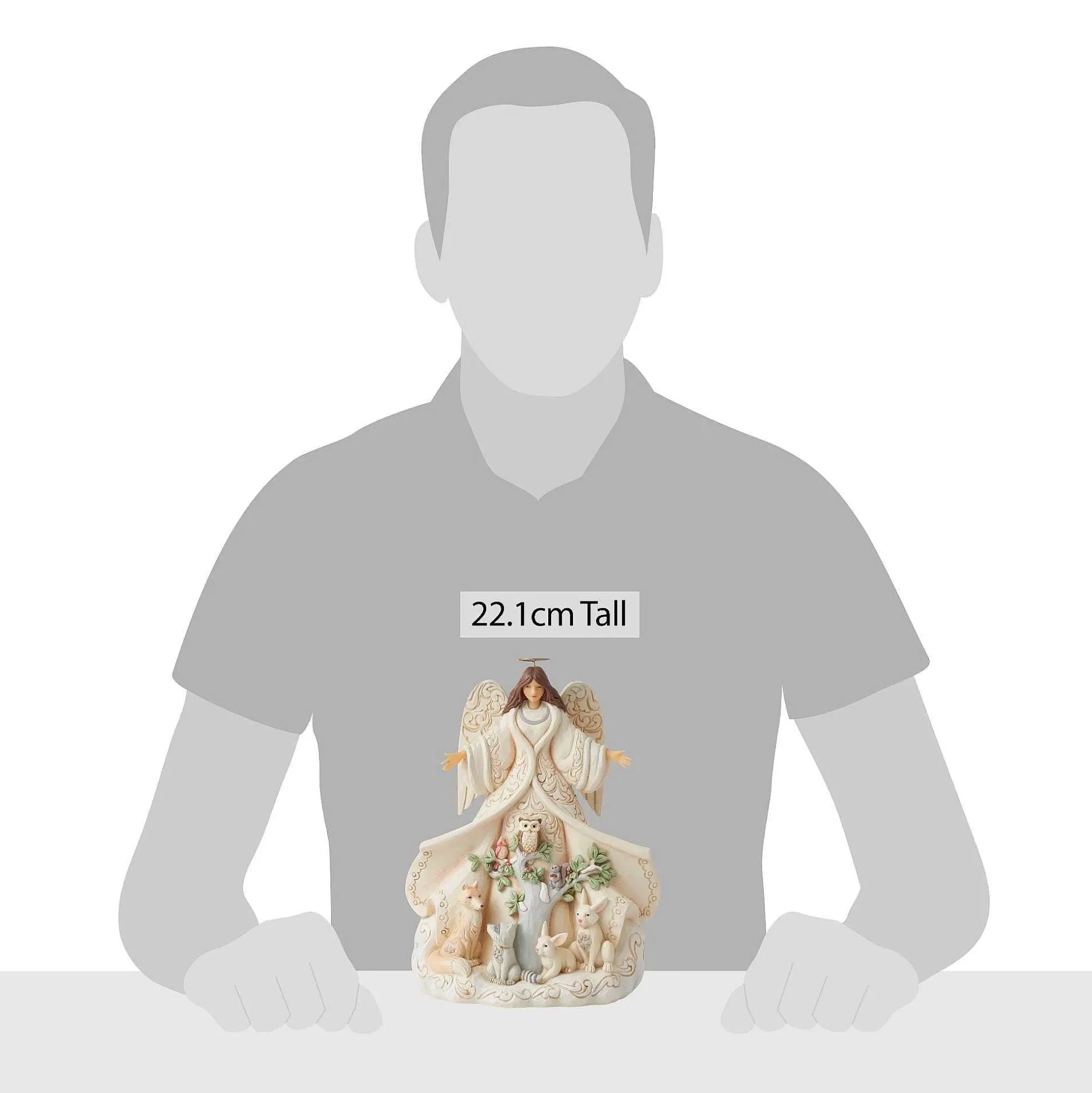 White Woodland Angel With Coat