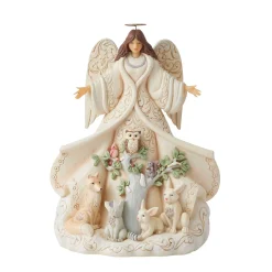 White Woodland Angel With Coat