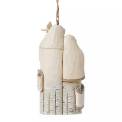 White Woodland Holy Family Orn
