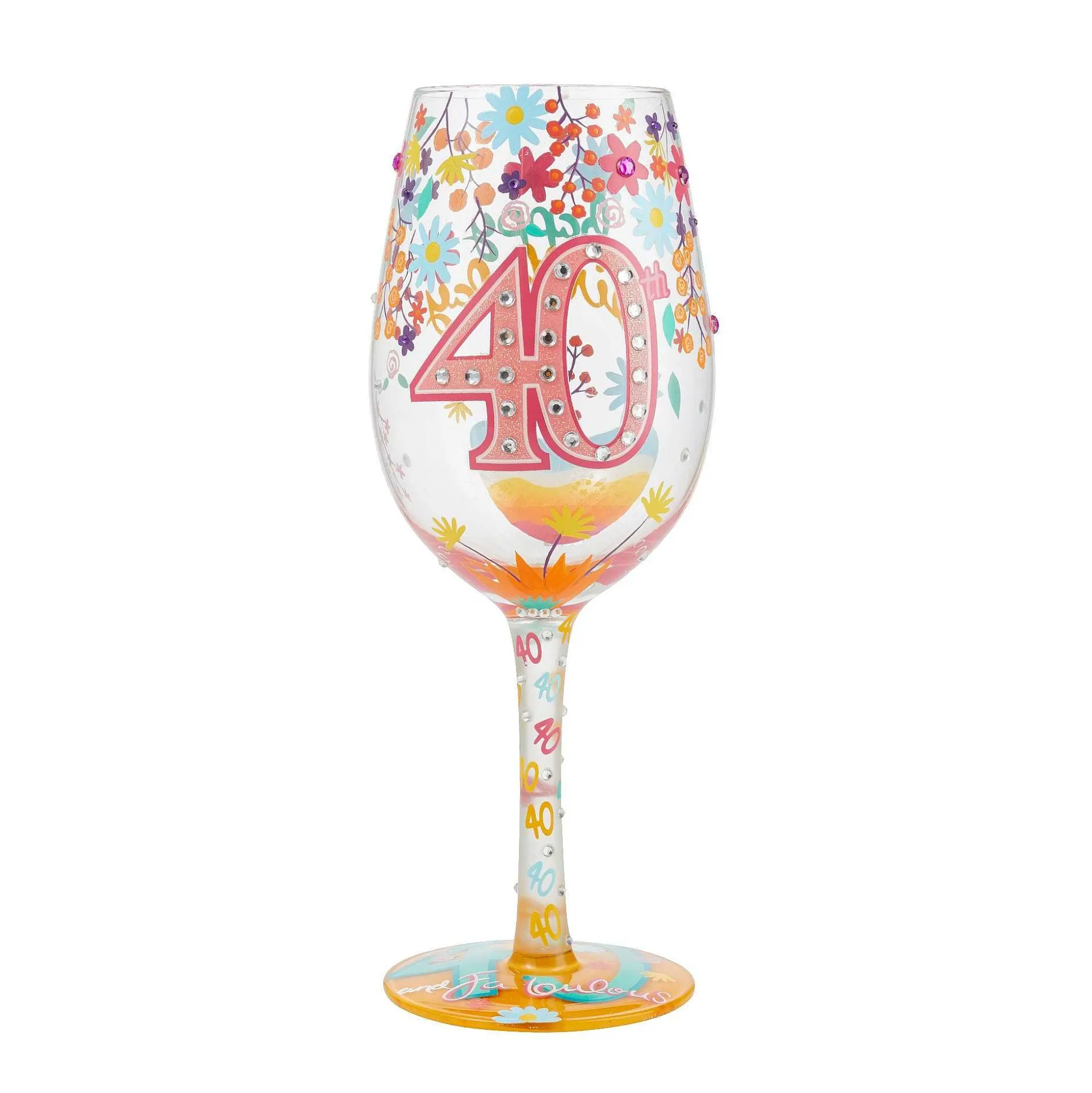 Wine Glass Happy 40Th Birthday