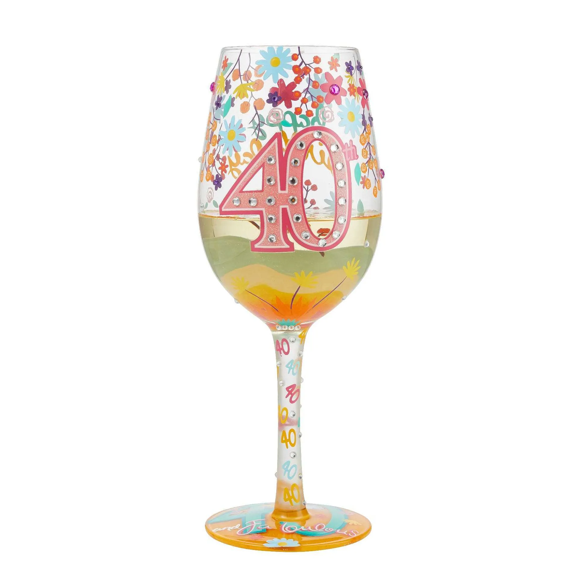 Wine Glass Happy 40Th Birthday