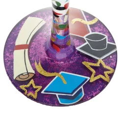 Wine Glass Hats Off To Grad